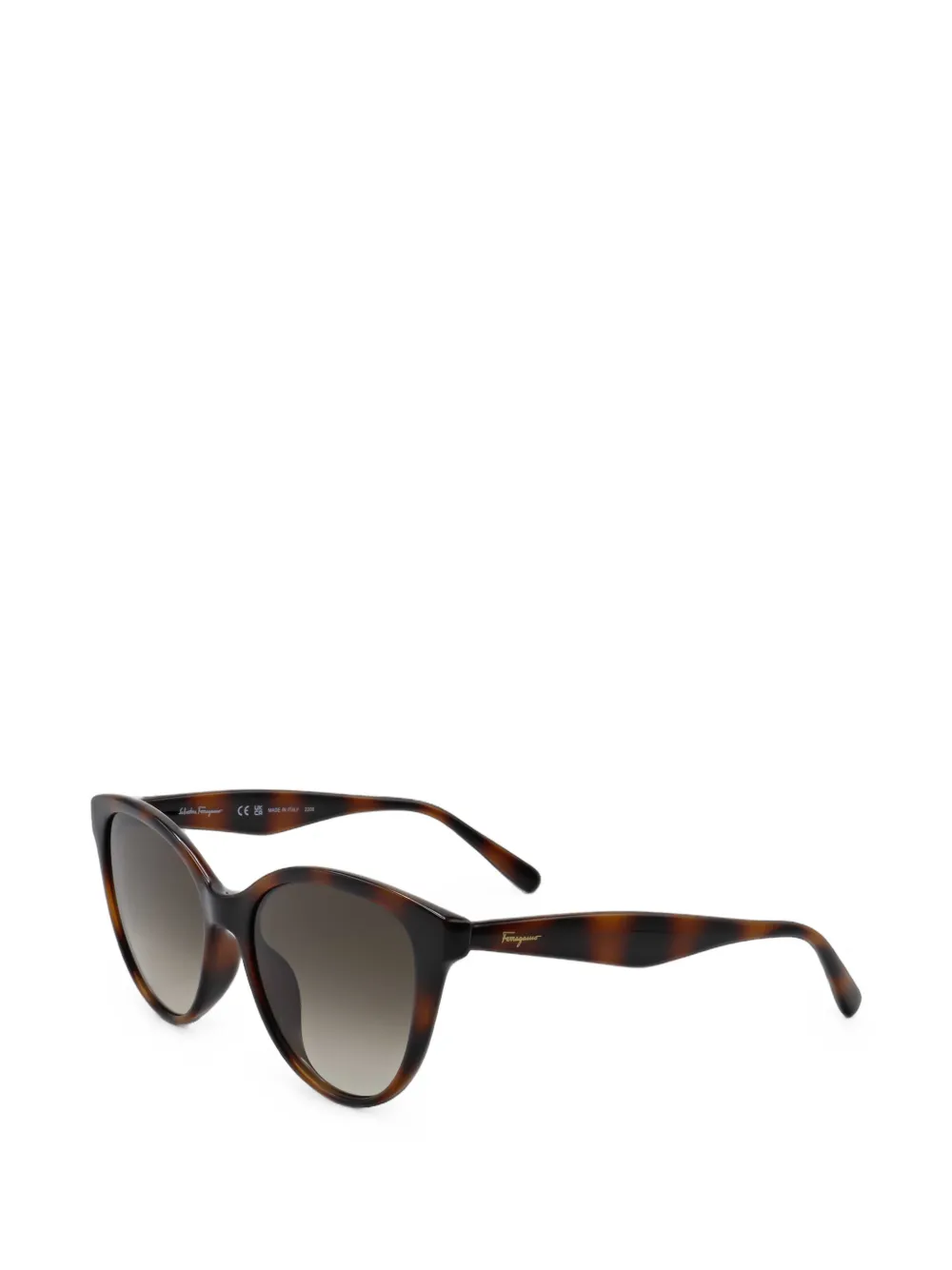 Ferragamo Eyewear Zonnebril met cat-eye montuur Bruin