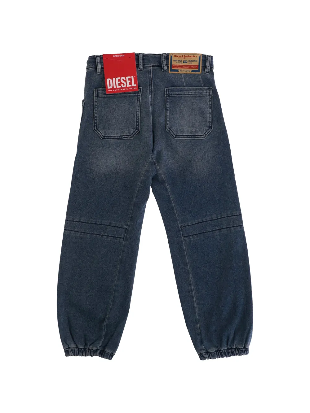 Diesel Kids Jeans met elastische enkels Blauw