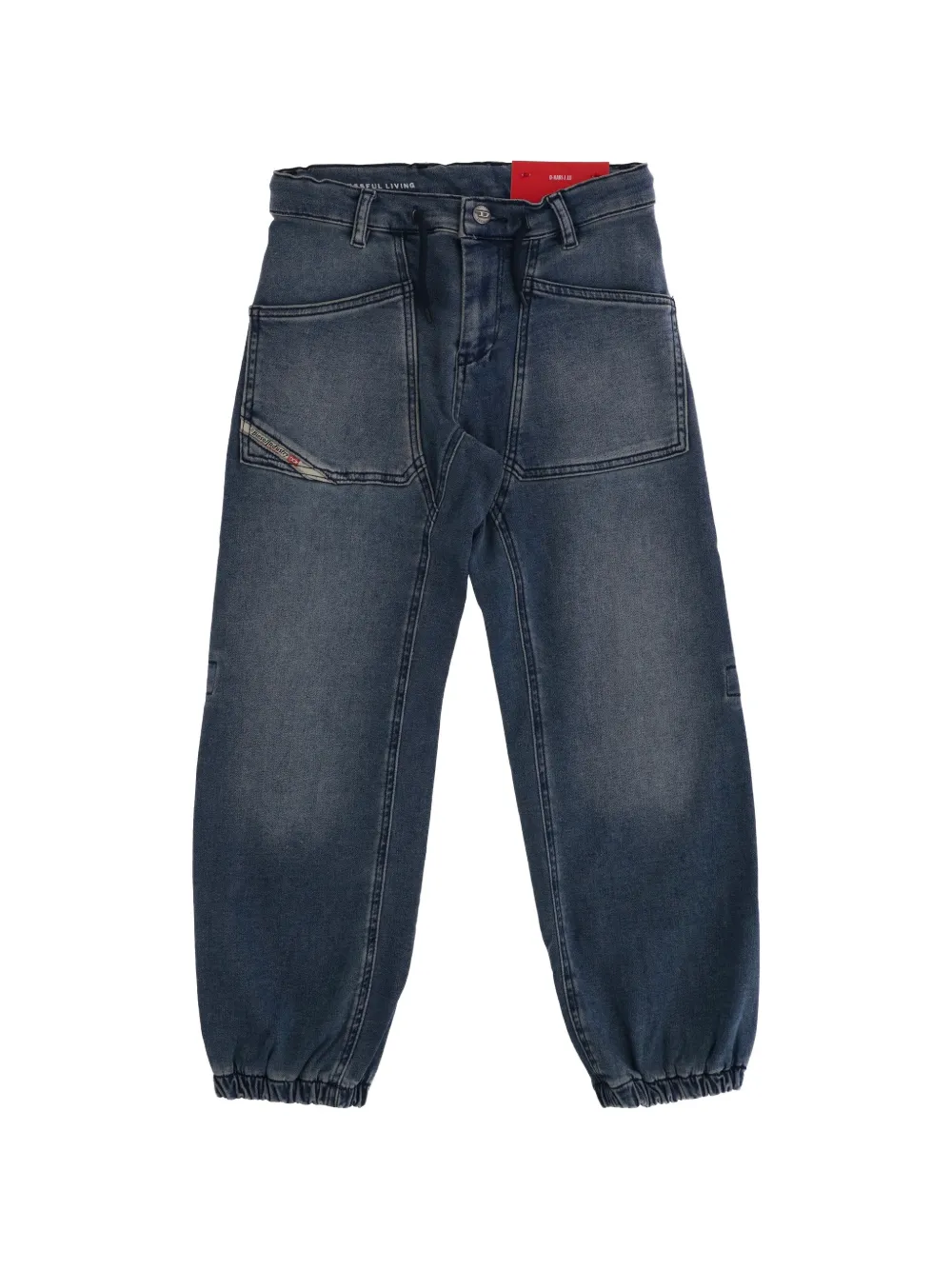 Diesel Kids Jeans mit elastischen Bündchen - Blau