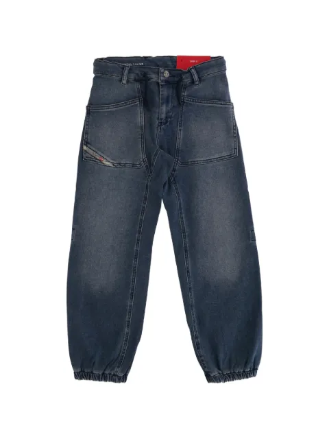 Diesel Kids elasticated-ankle jeans
