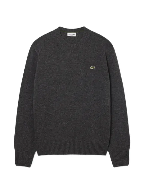 Lacoste logo-patch crew-neck sweater