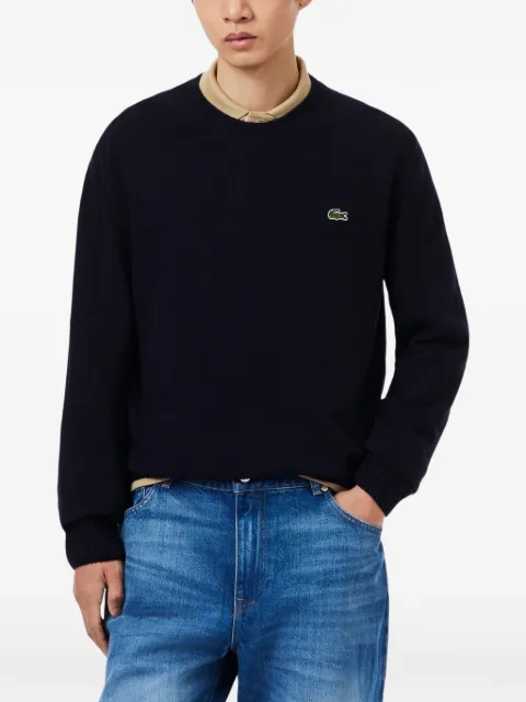 Lacoste logo-patch wool sweater