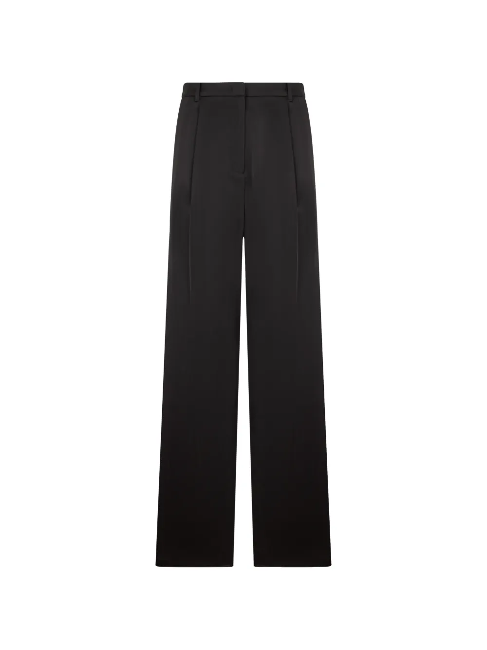 Emporio Armani pantalon satiné à design plissé - Noir Emporio Armani pantalon satiné à design plissé - Noir