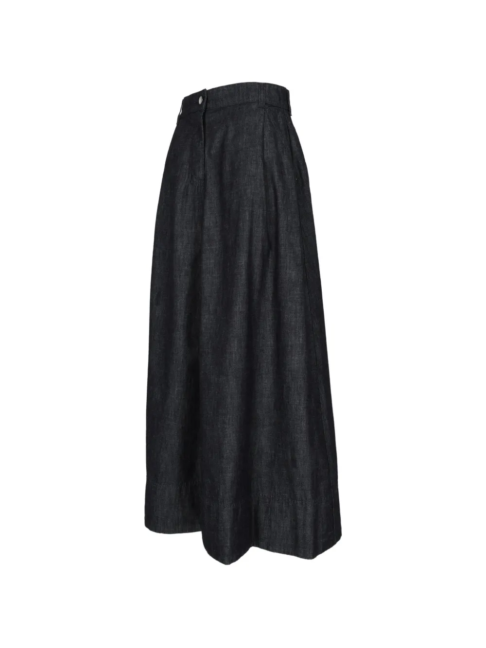 Emporio Armani High-waisted Flared Maxi Skirt in Blue, view 3