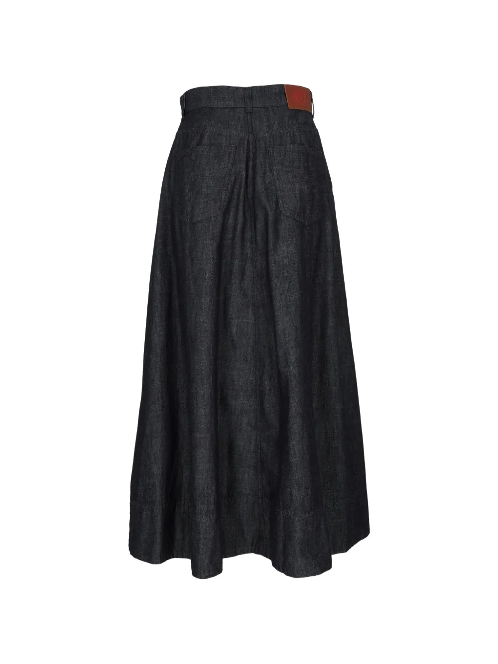 Emporio Armani High-waisted Flared Maxi Skirt in Blue, view 2