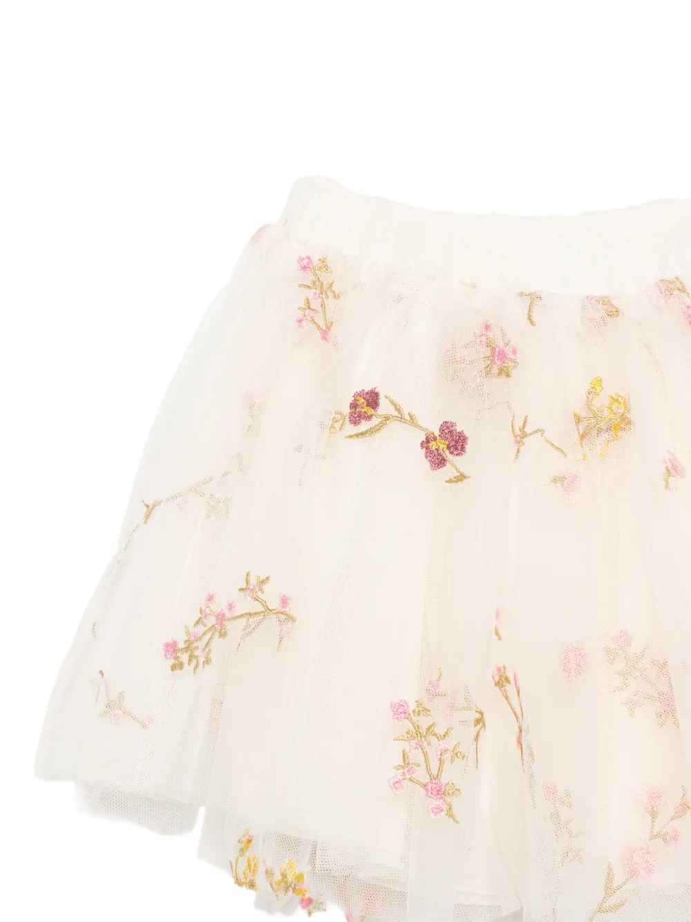 Givenchy Kids Tweedelige jurkset met bloemen-print en tulen rok Wit