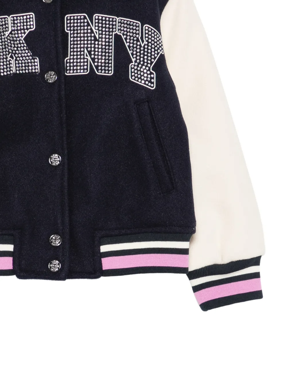 Dkny Kids Jack met verfraaiing op de logo-patch Blauw