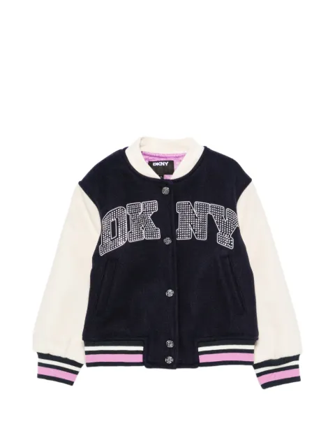 Dkny Kids embellished logo-patch jacket