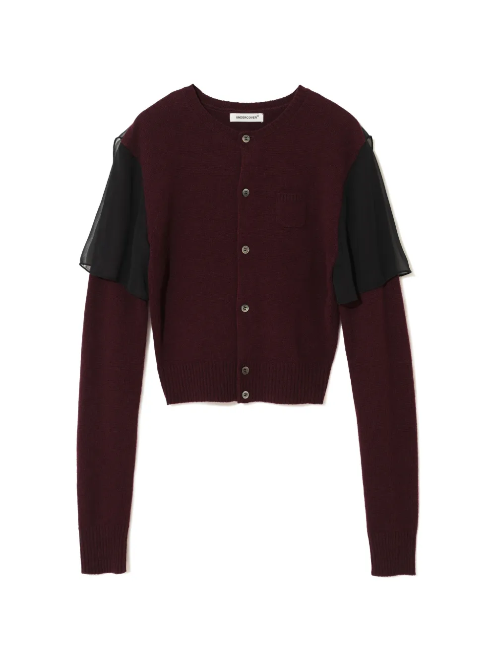 Undercover sheer-panel button-up cardigan