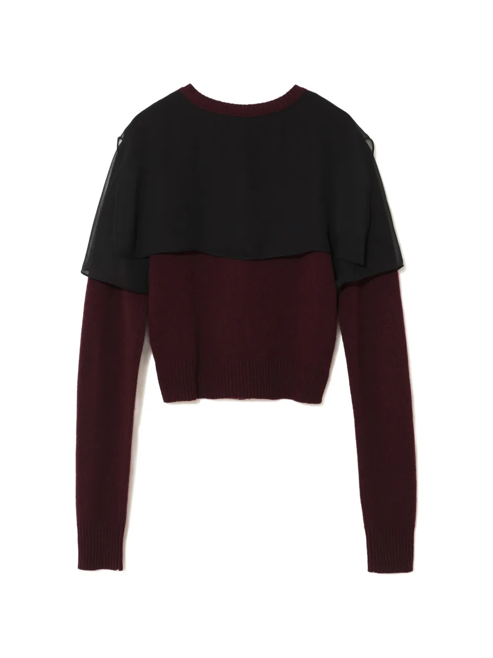 Undercover sheer-panel button-up cardigan Rood