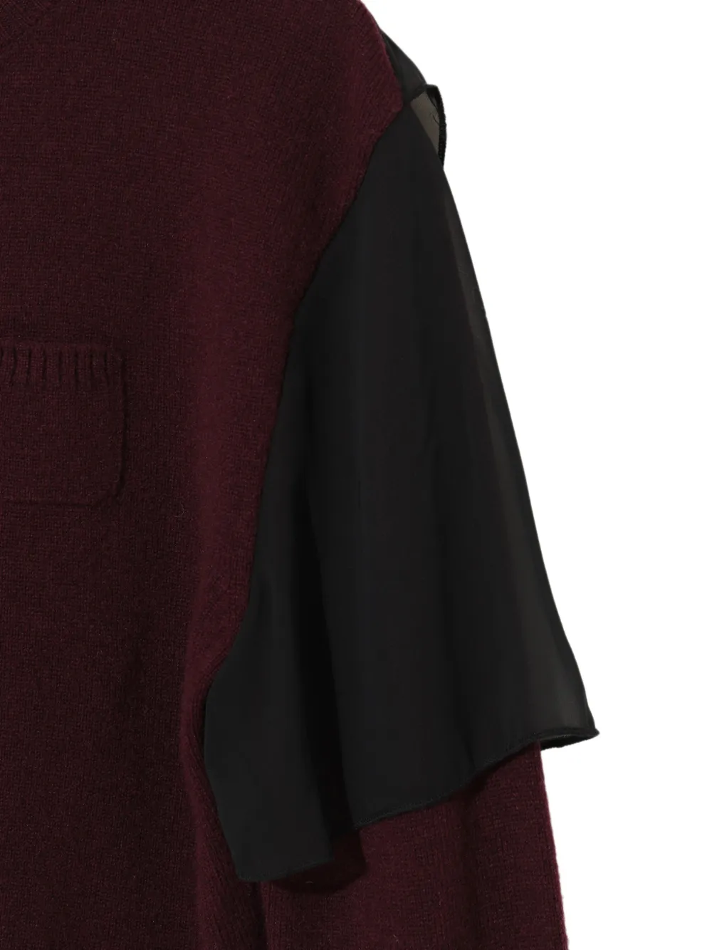 Undercover sheer-panel button-up cardigan Rood