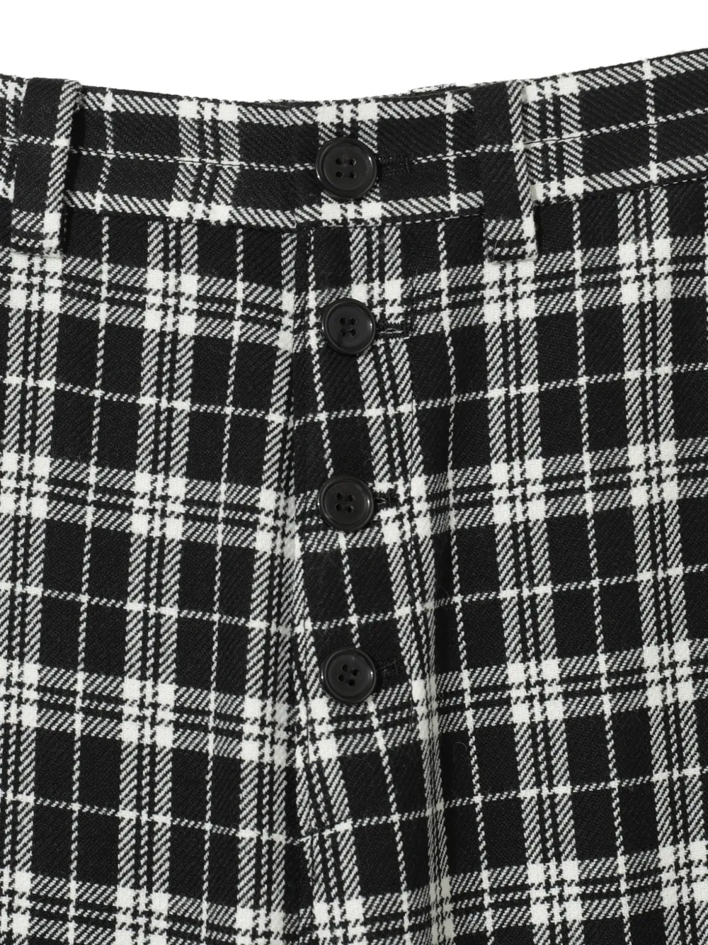 Undercover check-pattern belt-loop trousers Zwart