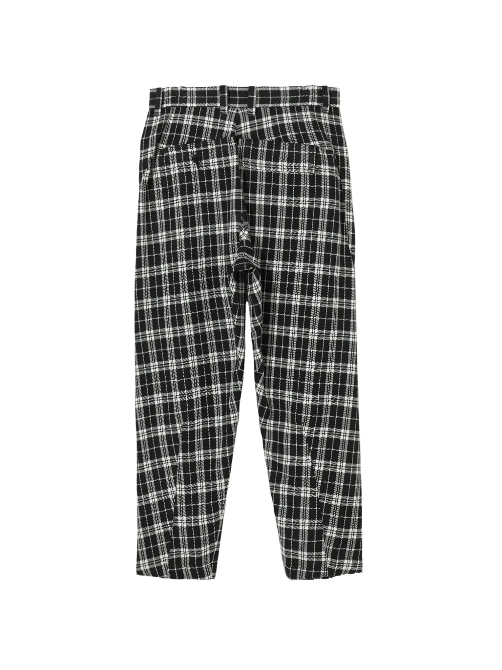 Undercover check-pattern belt-loop trousers Zwart