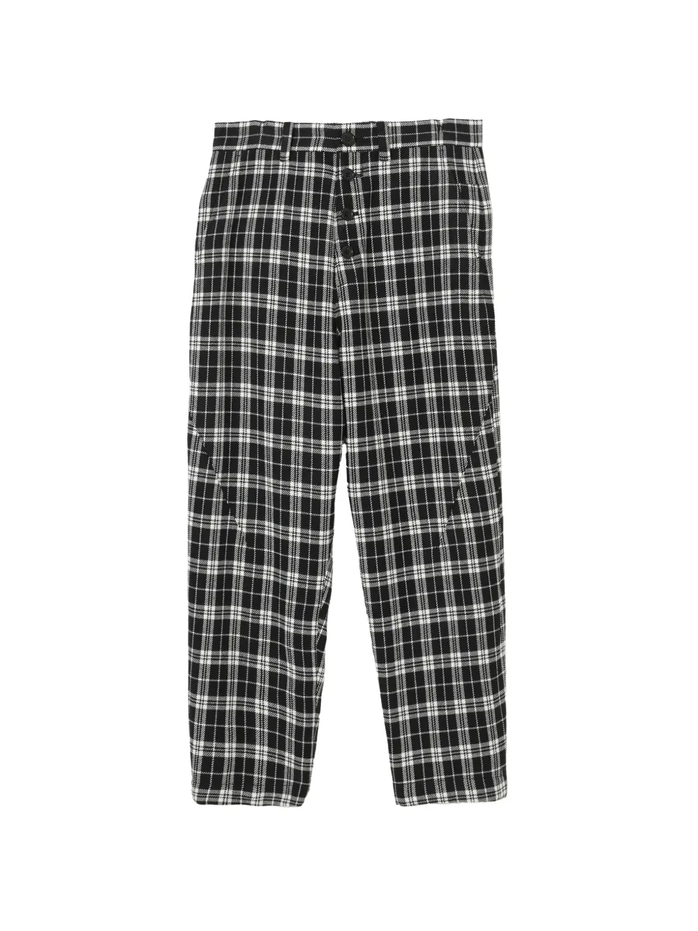 Undercover check-pattern belt-loop trousers