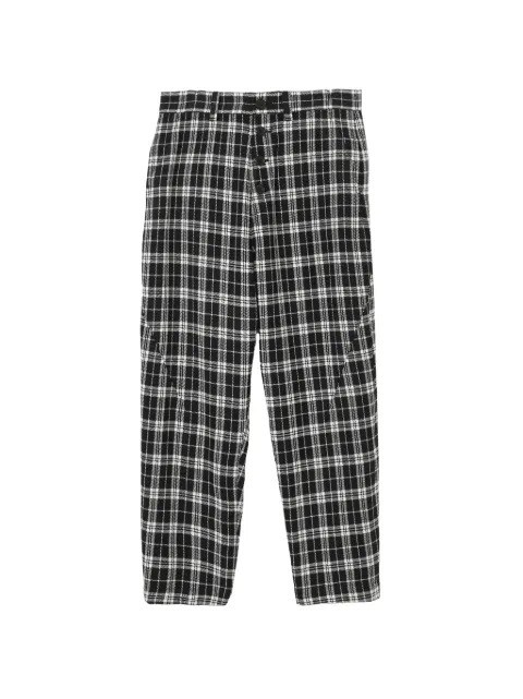 Undercover check-pattern belt-loop trousers