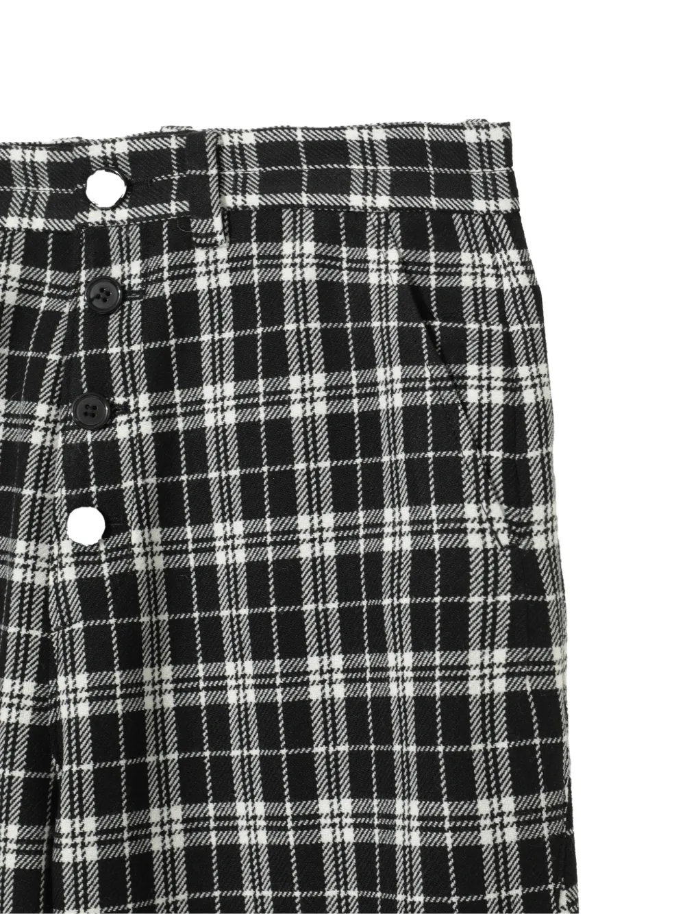 Undercover check-pattern belt-loop trousers Zwart
