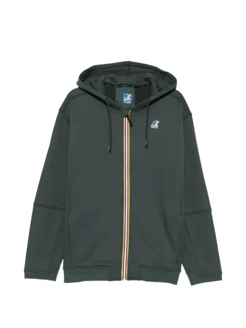 K-Way logo-patch zip-up hoodie