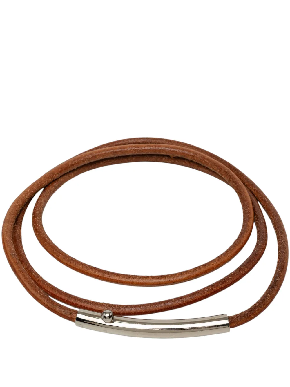 Hermès Pre-Owned 20th Century Leather Cord belt - Marrone