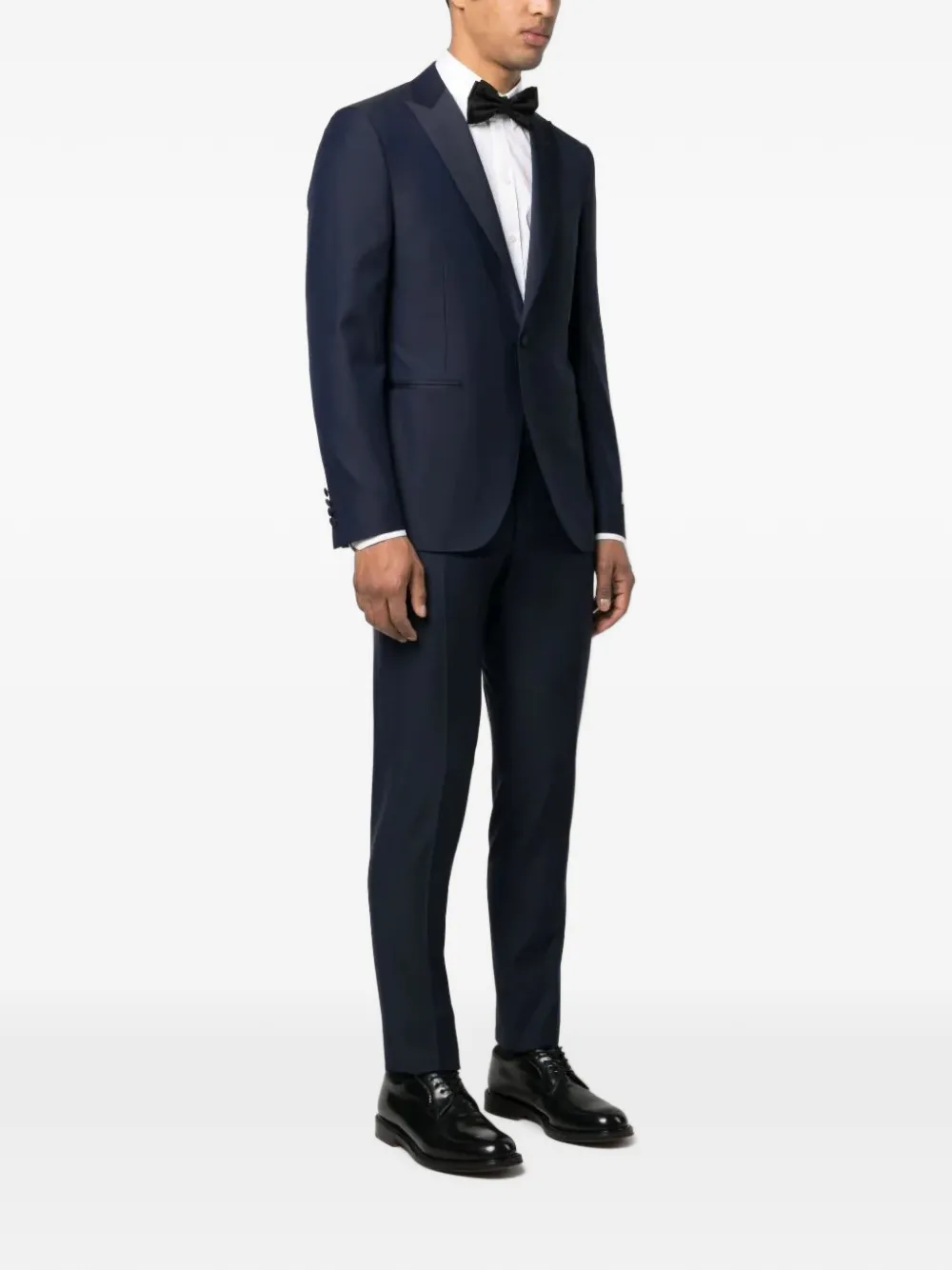 Canali peak-lapels single-breasted suit Blauw