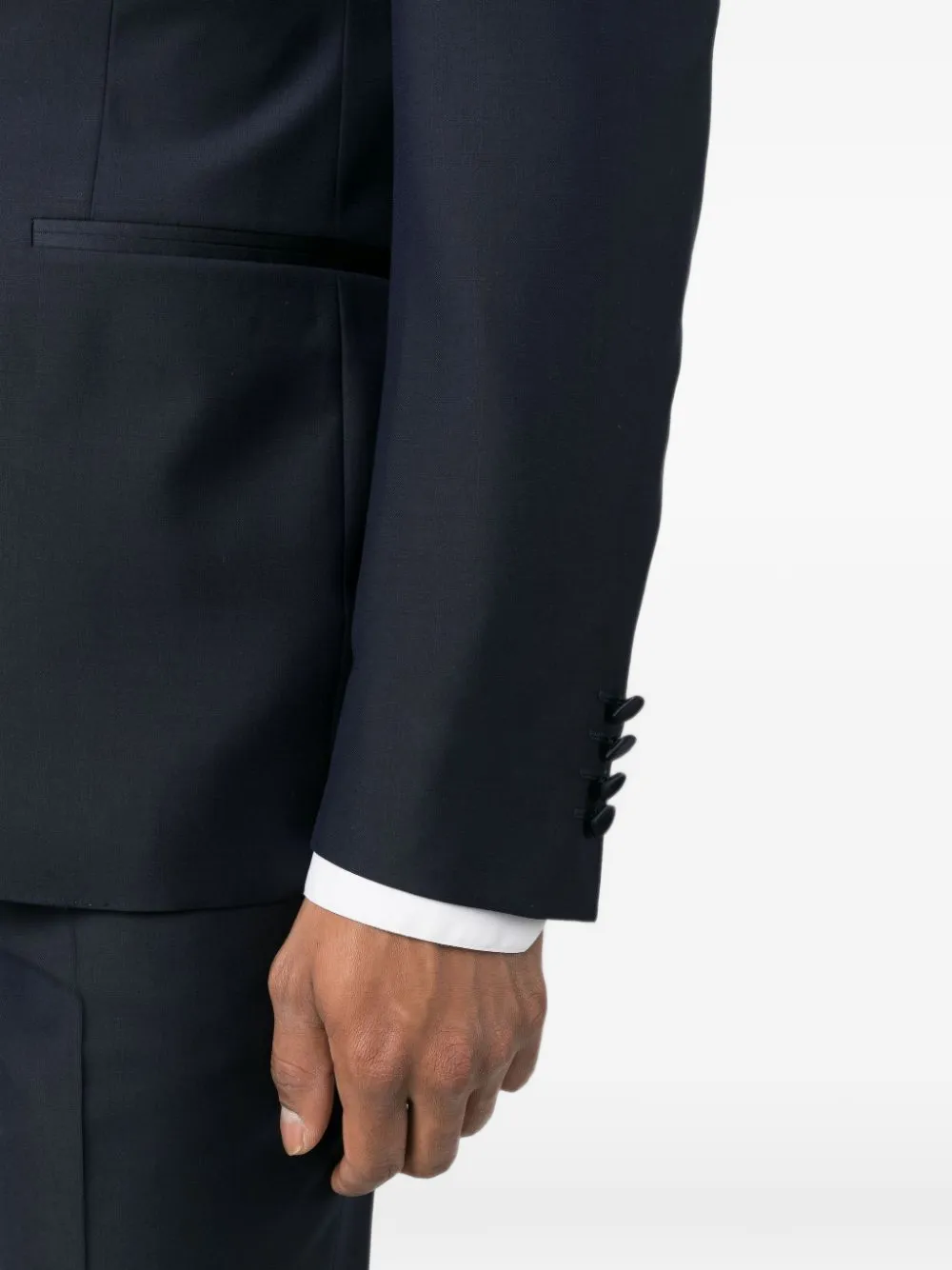 Canali peak-lapels single-breasted suit Blauw