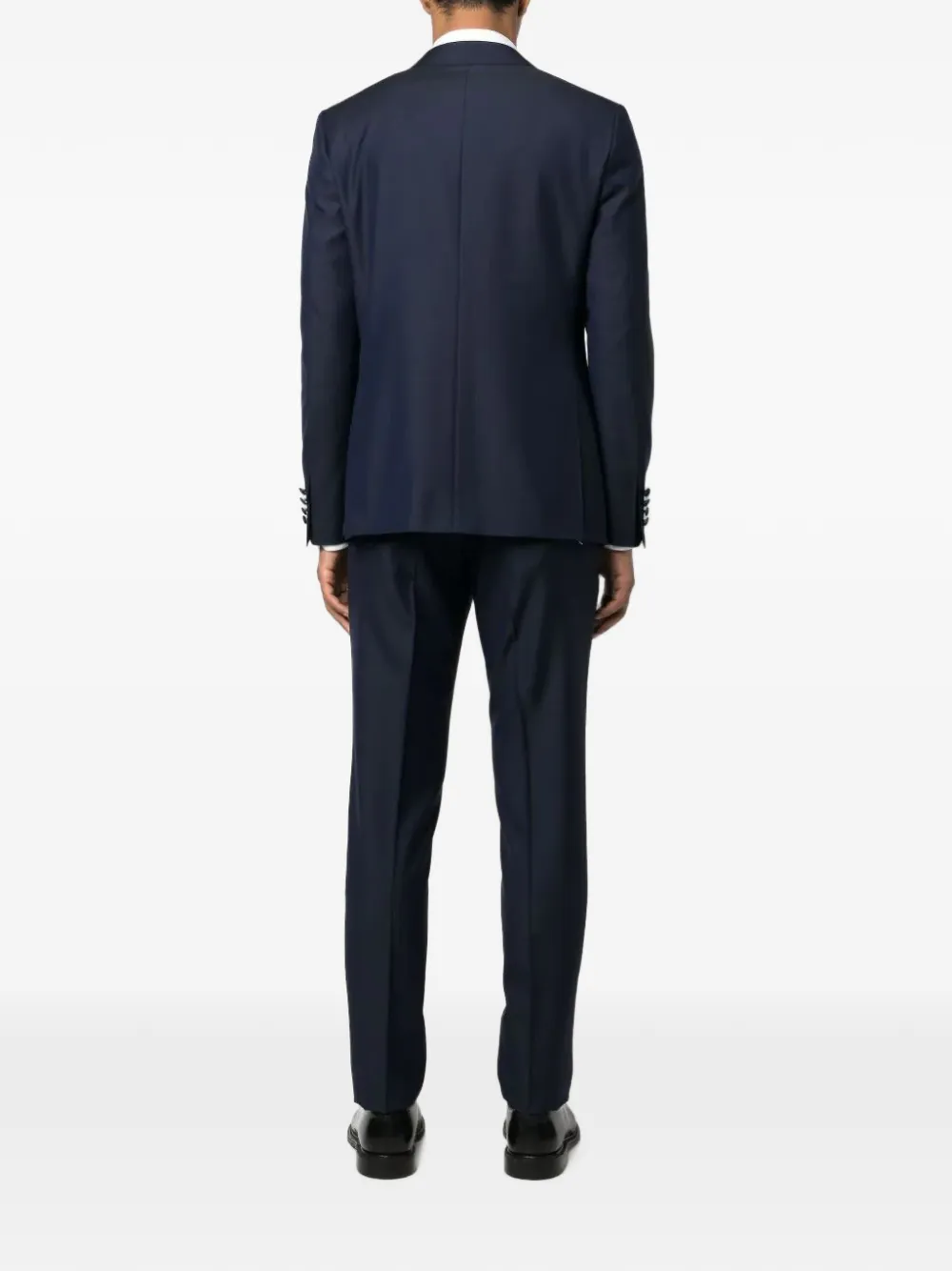 Canali peak-lapels single-breasted suit Blauw