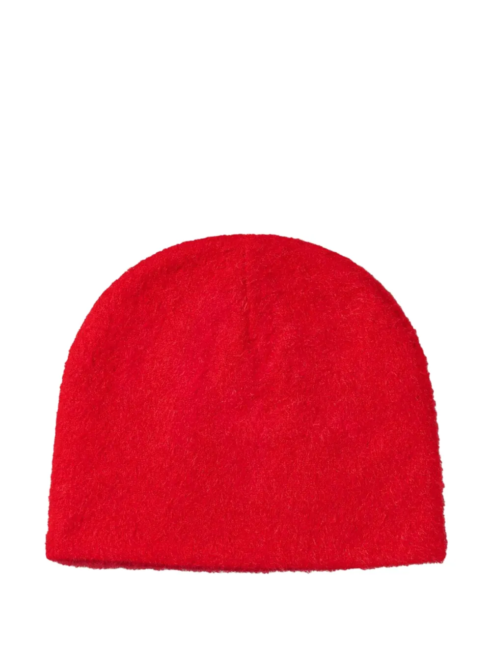 Aries Skull fluffy reversible beanie hat Rood