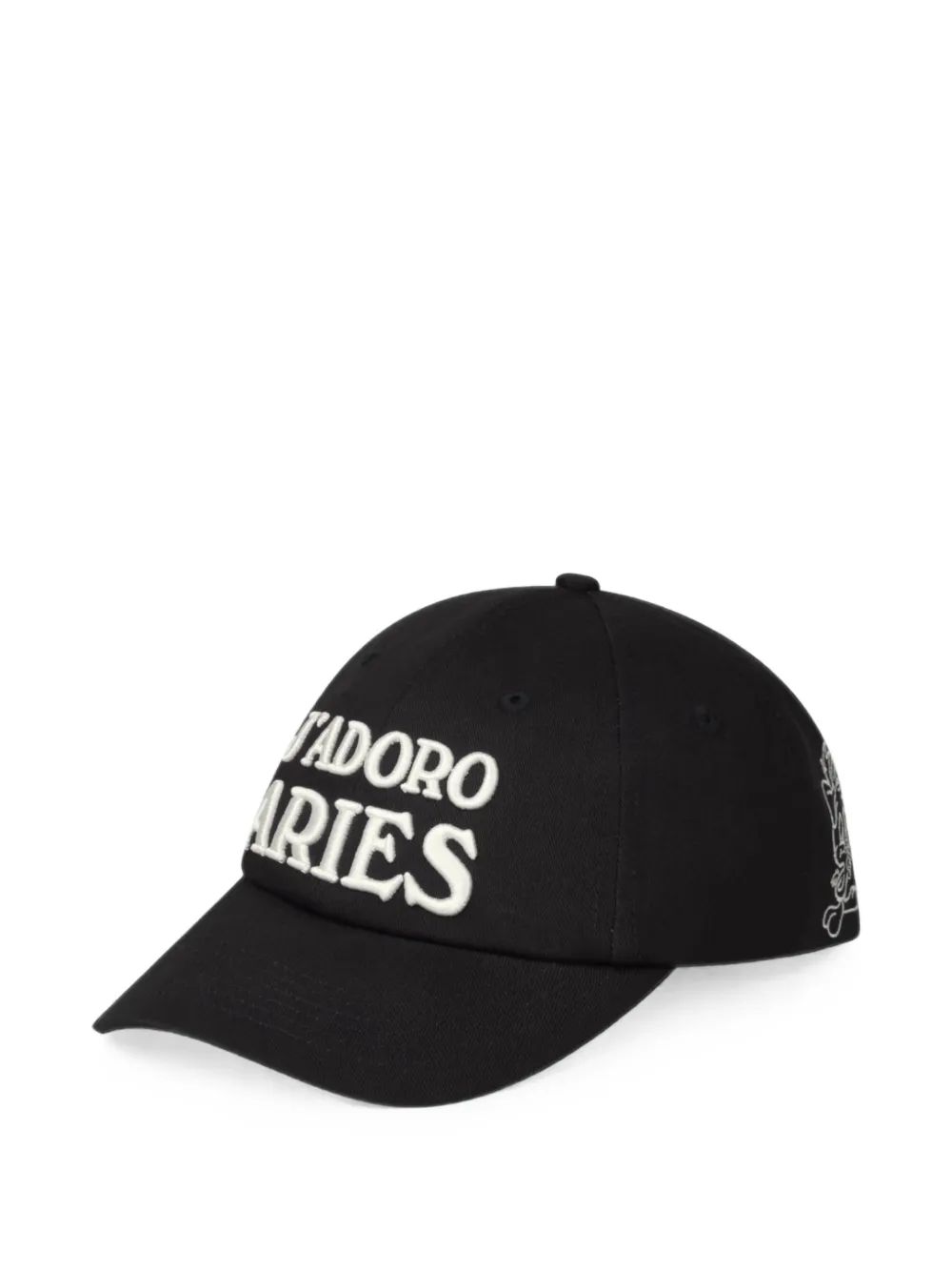 Aries J'Adoro pet met geborduurd logo Zwart