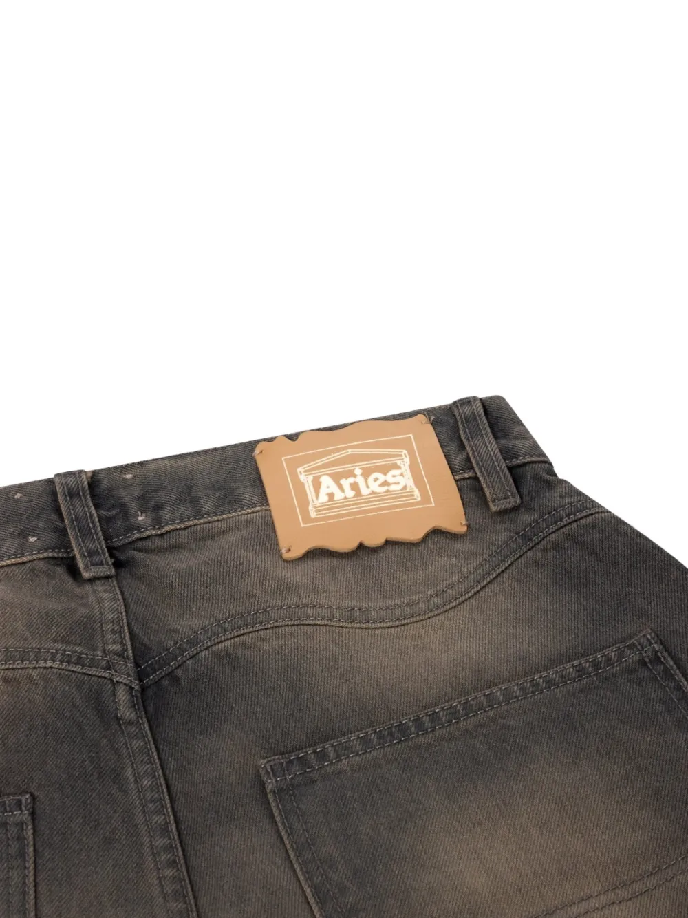 Aries Batten gerafelde jeans Bruin