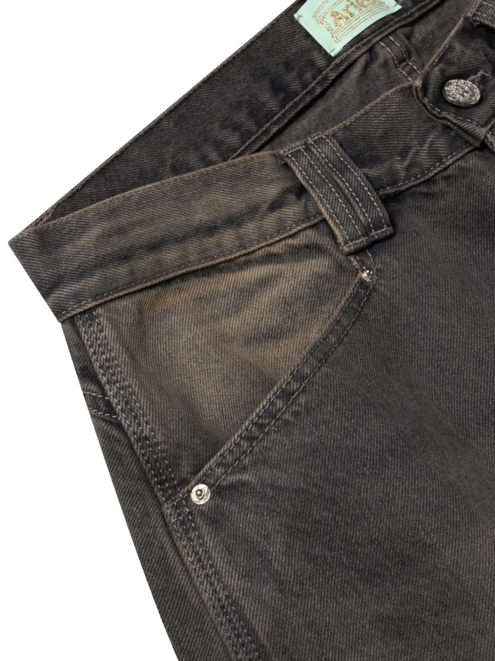 Aries Batten gerafelde jeans Bruin