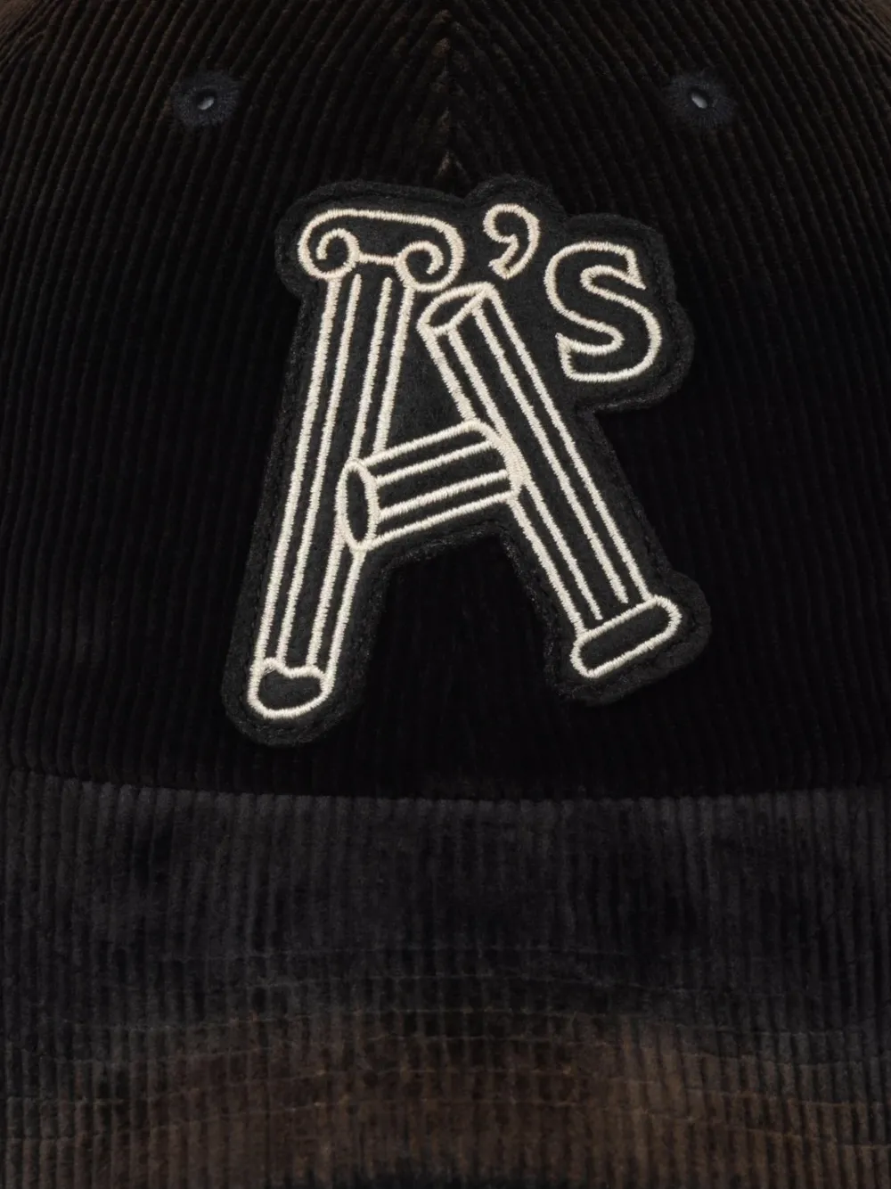Aries Column A corduroy cap Zwart