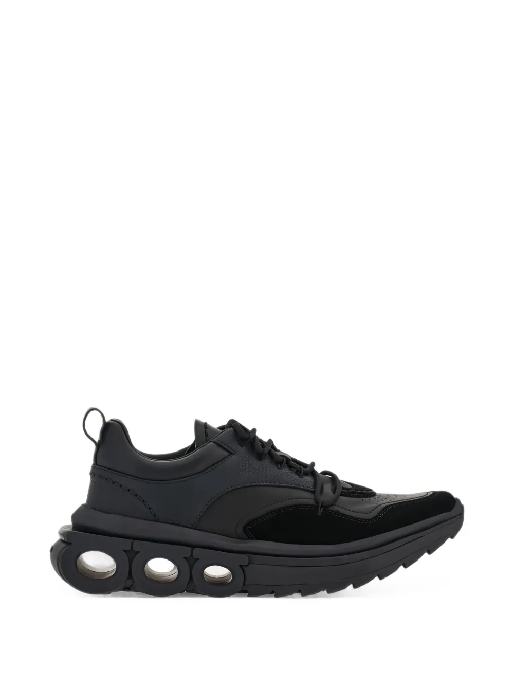 Ferragamo cutout-sole leather sneakers