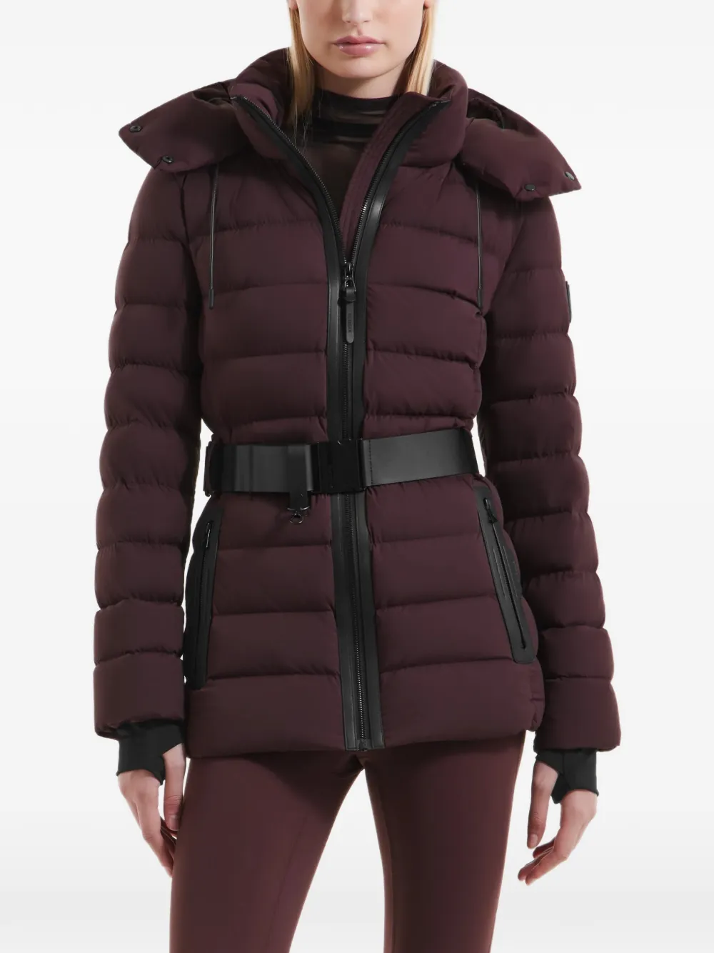 Rudsak Pelin S Quilted Coat In Burgundy