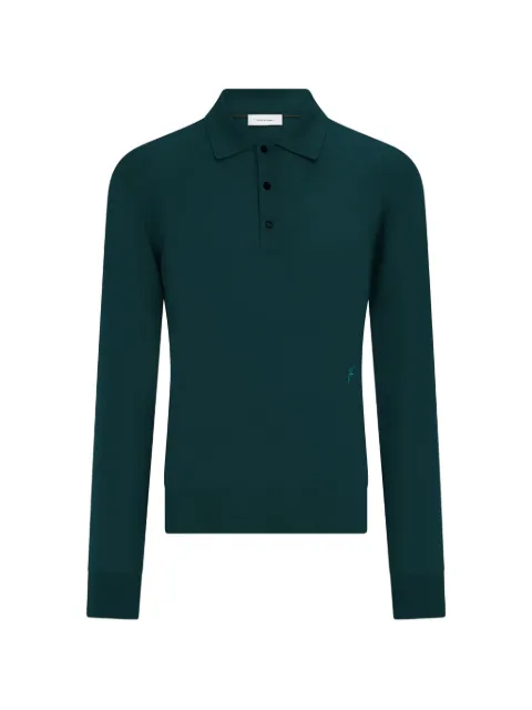 Ferragamo long-sleeve wool polo shirt