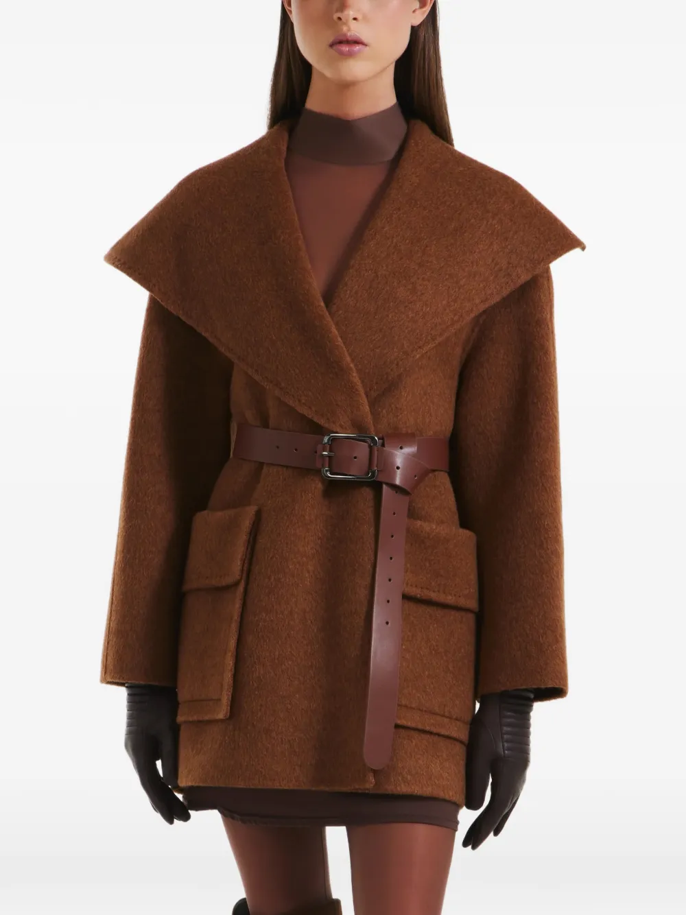 Rudsak Lucia Belted Coat In Brown