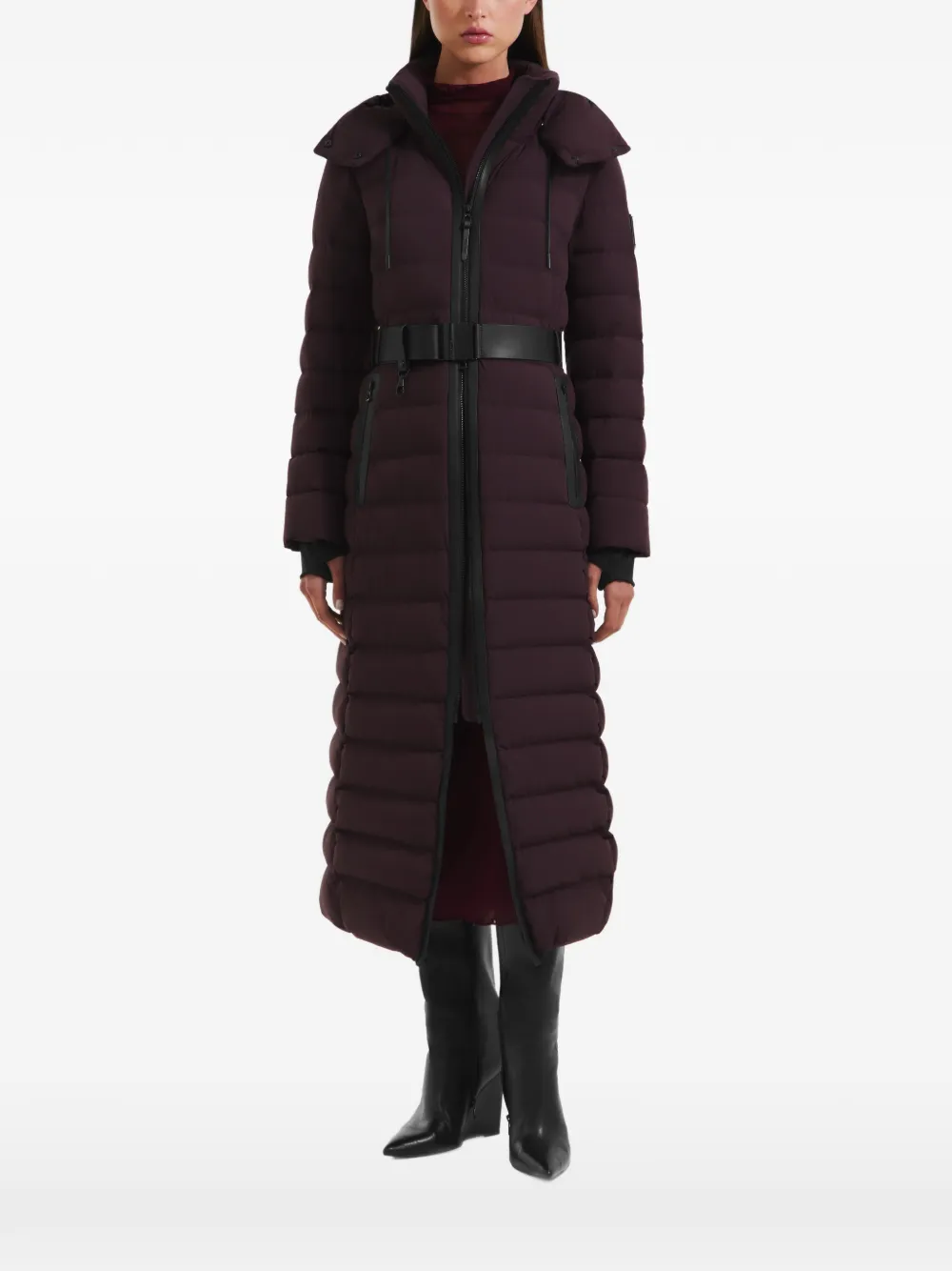 Rudsak Pelin L Quilted Coat In Burgundy