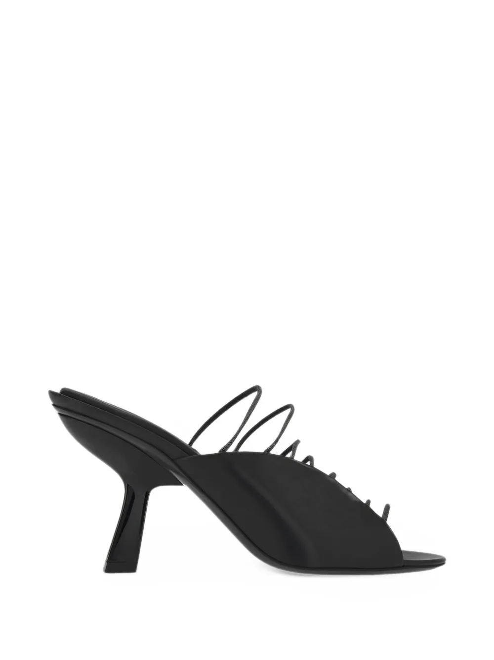 Ferragamo sculptural-heel elastic-strap sandals - Schwarz
