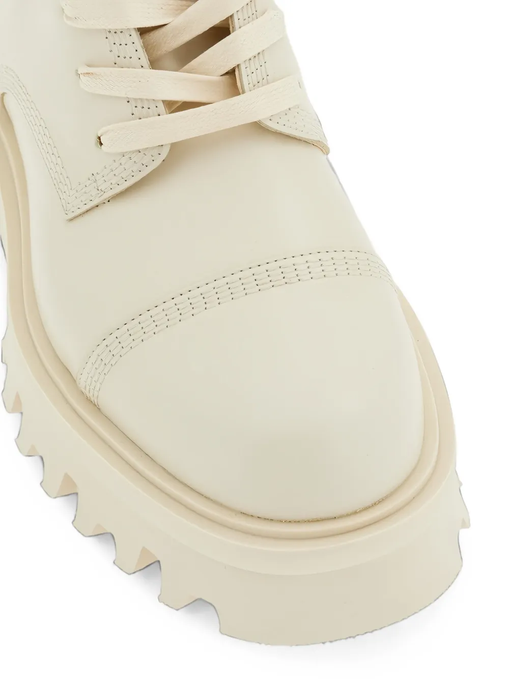 Ferragamo lace-up leather combat boots Wit