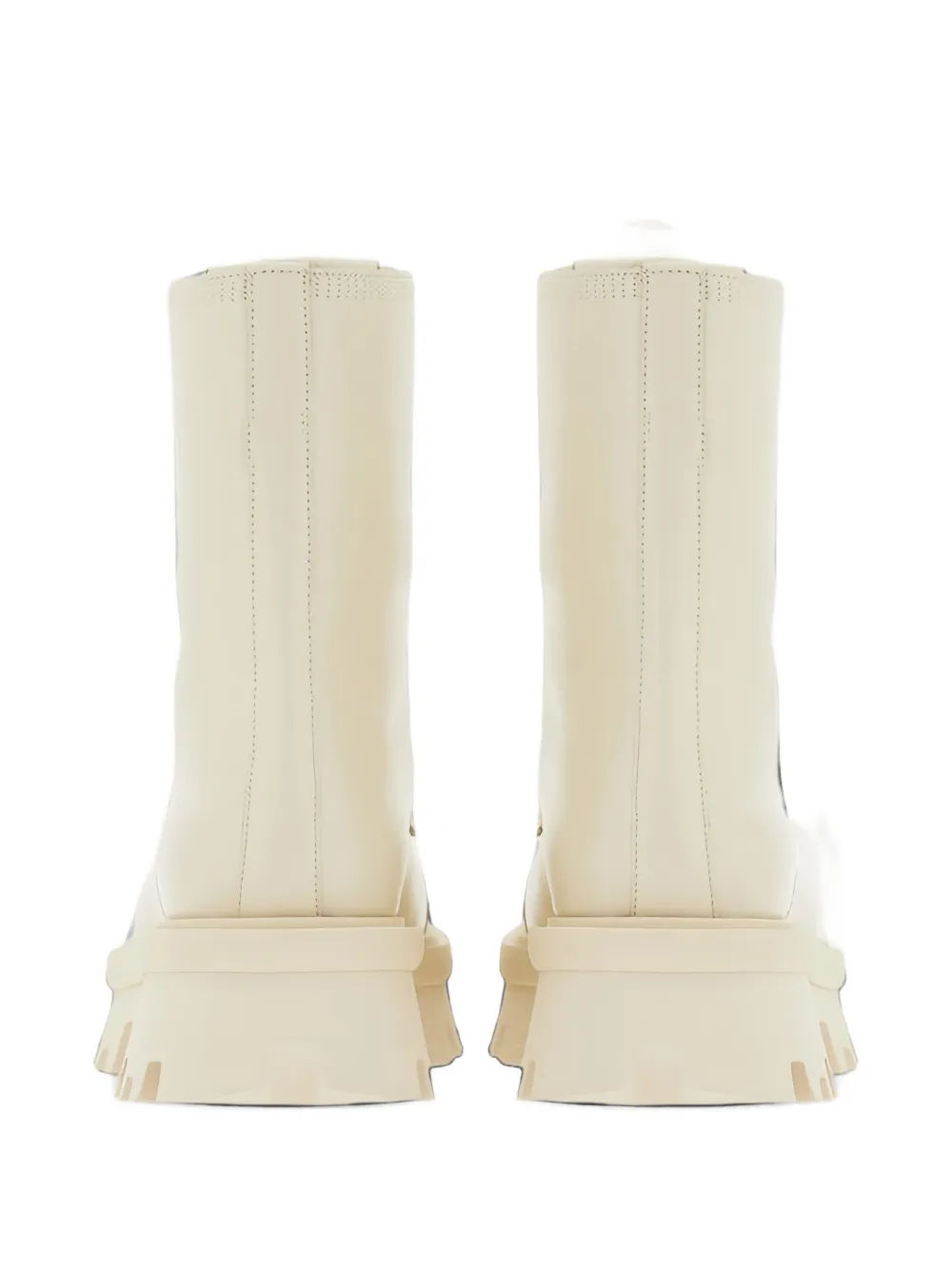 Ferragamo lace-up leather combat boots Wit