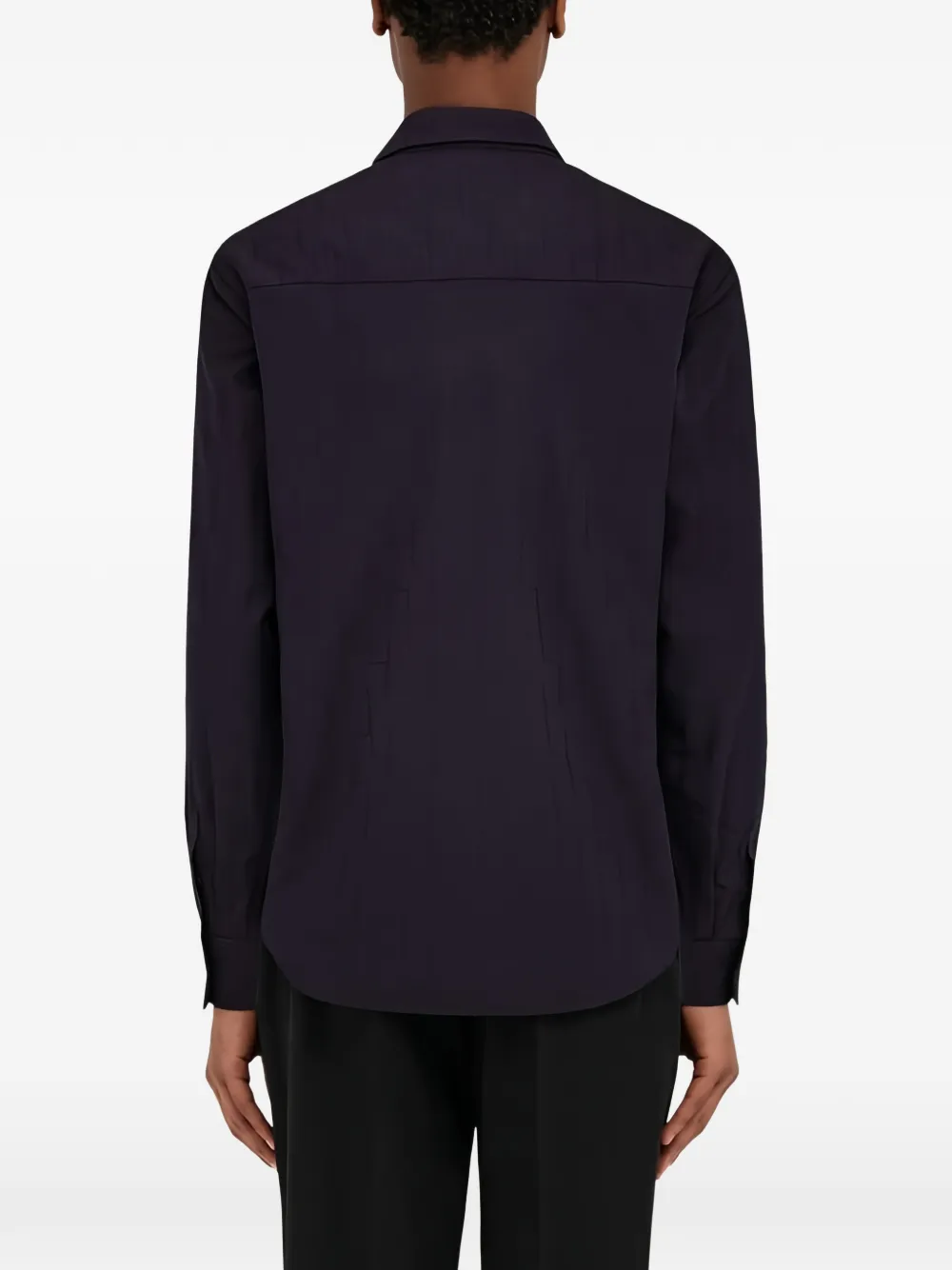 Ferragamo monogram-pattern cotton shirt Blauw