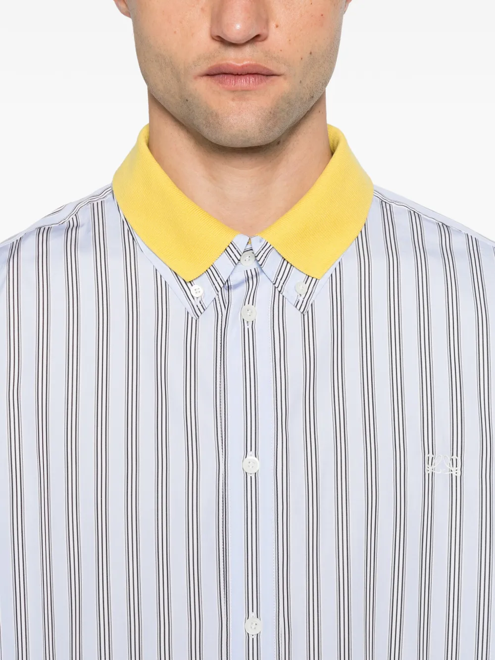 LOEWE Gestreept overhemd Blauw
