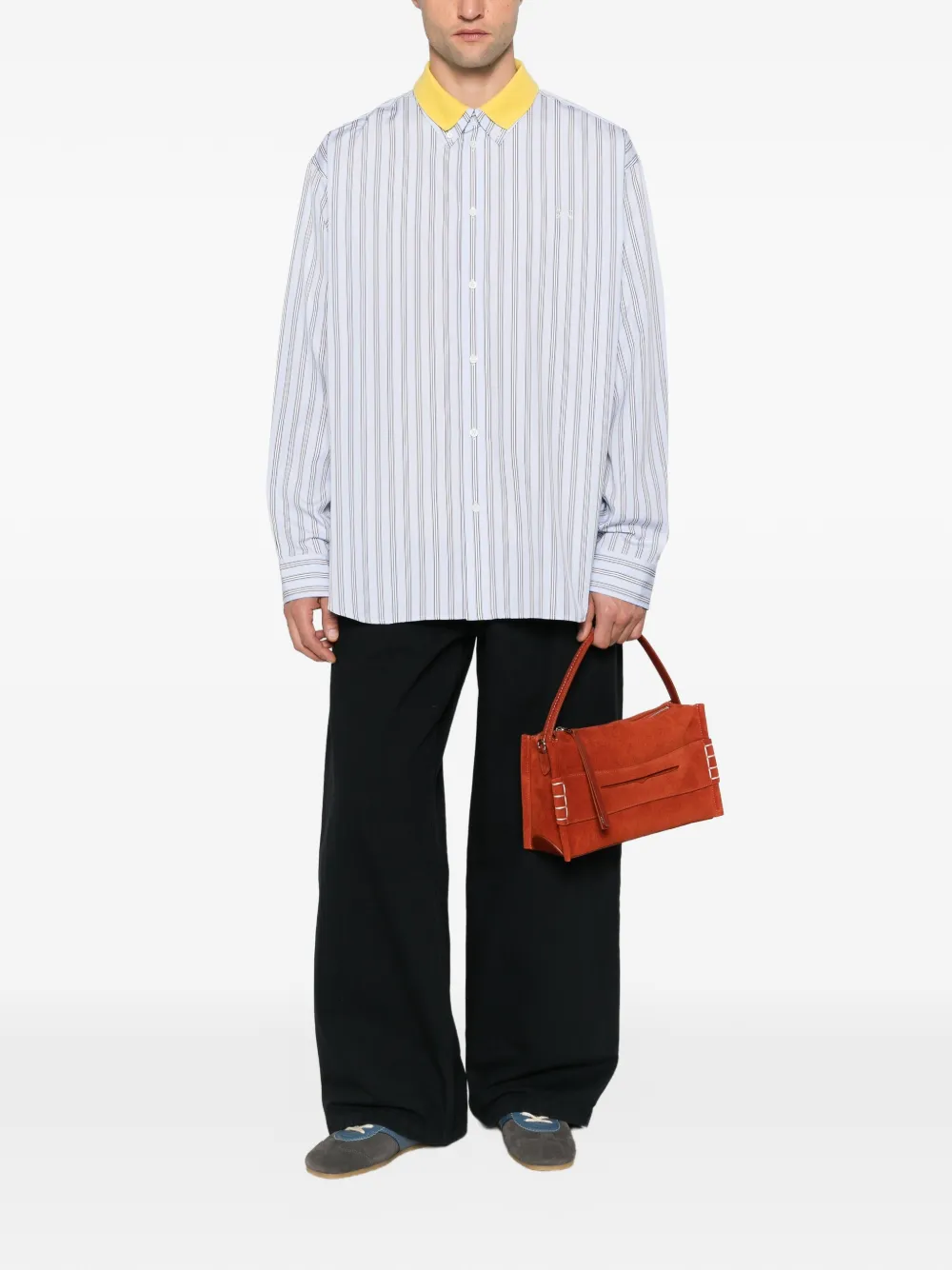 LOEWE Gestreept overhemd Blauw
