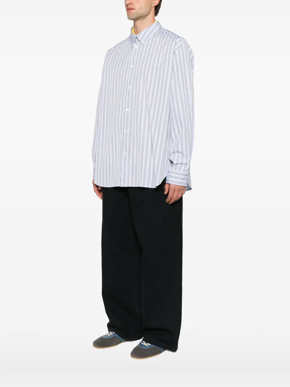 LOEWE Gestreept overhemd Blauw