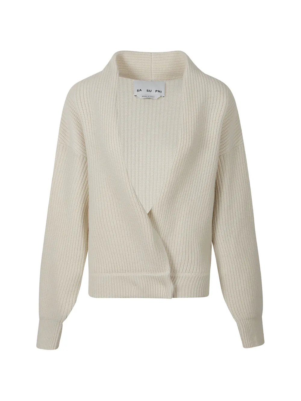 SA SU PHI ER ribbed wrap cardigan - Toni neutri