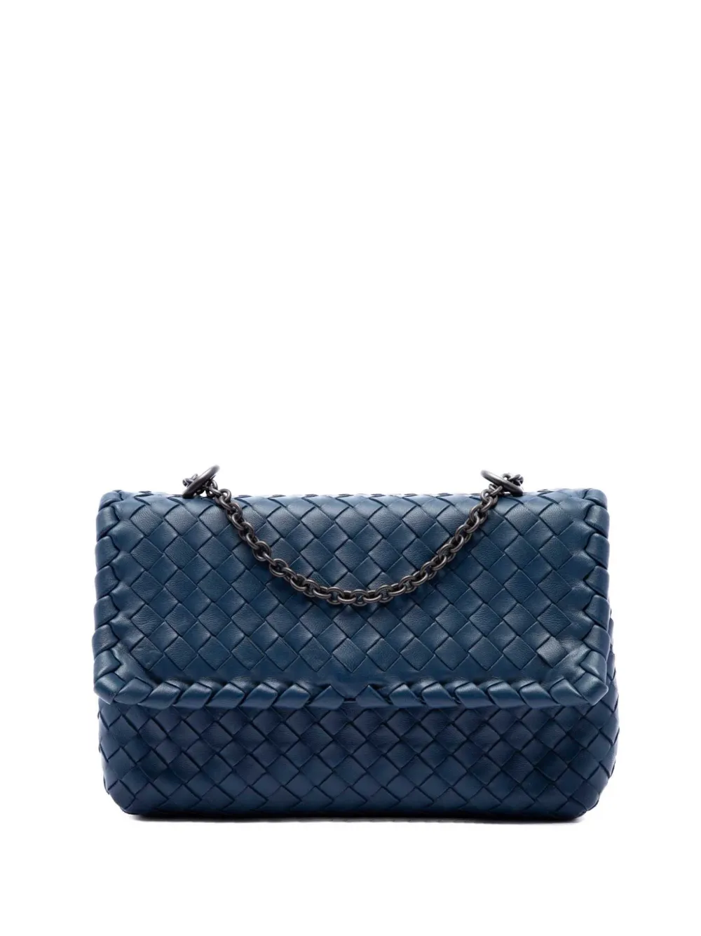 Bottega Veneta Pre-Owned 2012-2026 Baby Nappa Intrecciato Olimpia crossbody bag - Blu