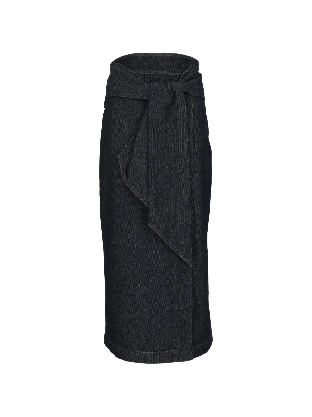 Emporio Armani tie-waist wrap midi skirt - Blu