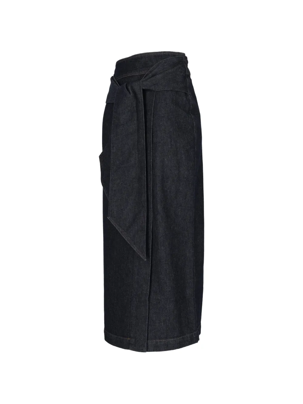 Emporio Armani Midi-wikkelrok met gestrikte taille Blauw