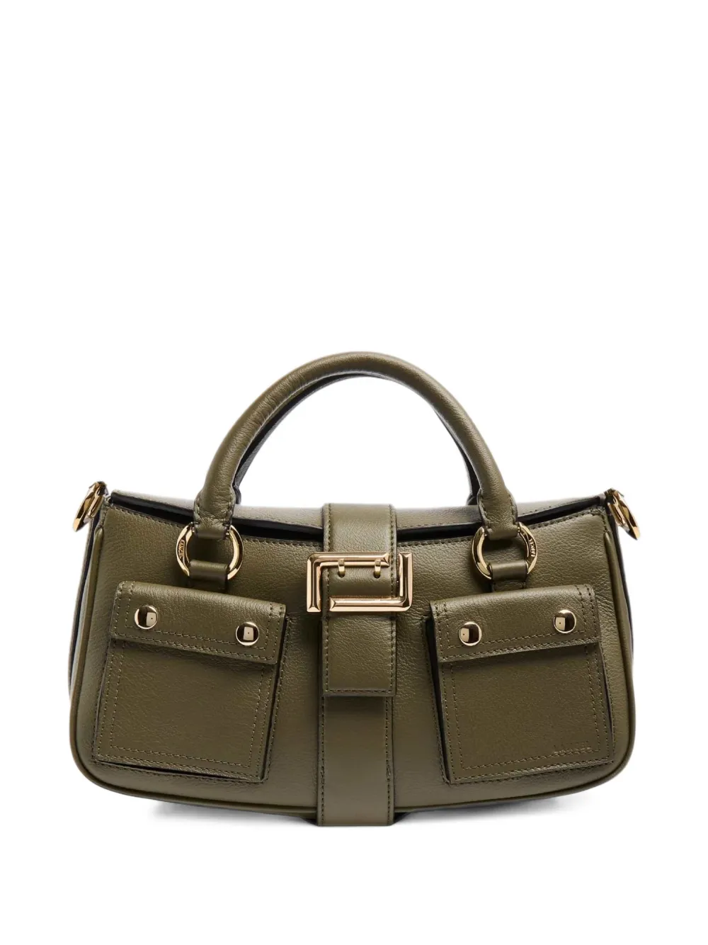 Lancel small Carryall buckle-detail leather shoulder bag Groen