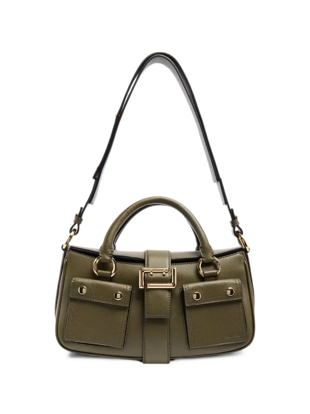 Lancel small Carryall buckle-detail leather shoulder bag Groen