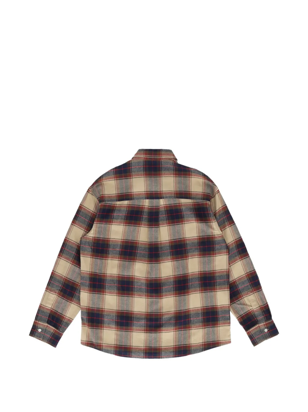 DSQUARED2 KIDS Geruit oversized shirt met knopen Beige