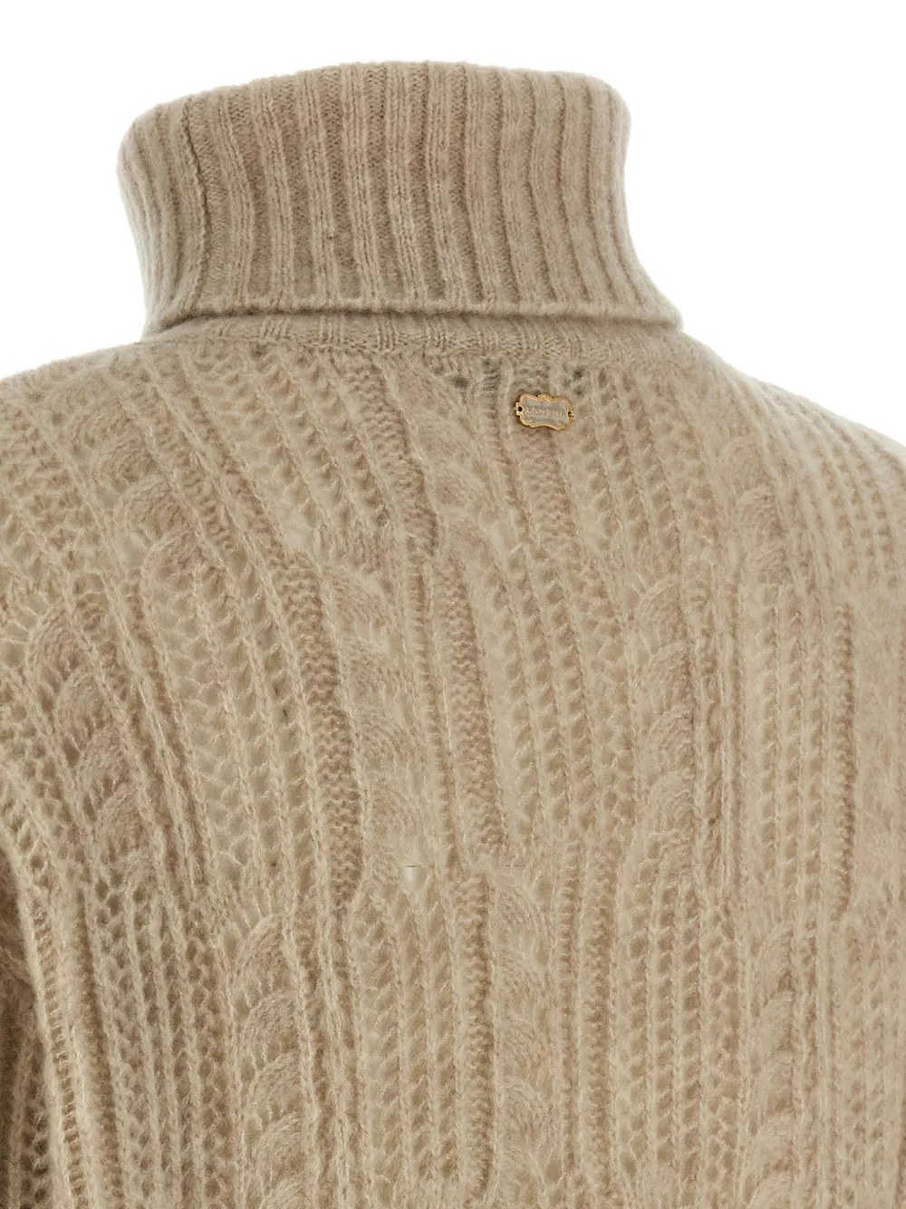 Agnona Opengewerkte coltrui Beige